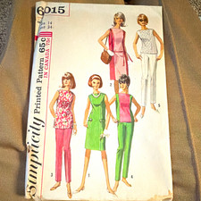 Simplicity 6015 Vintage Original Women’s/Misses Dress Sewing Pattern Sz 14 picture