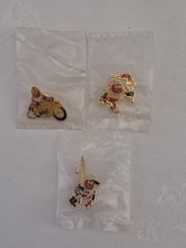 3x Vintage 1980s SID THE KID Kidney Research Charity Enamel Pin Badges  picture