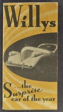 1939 Willys Small Brochure Folder Coupe Sedan Original 38 picture