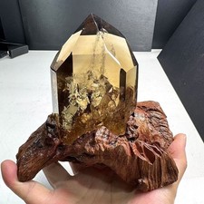 920g Natural Citrine Quartz Obelisk Large Crystals Tower Chakras Point healing picture