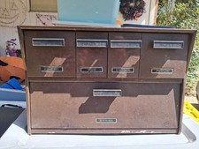 1950s Krestline Speko Bread Box Metal Sugar Tea Flour Compartments Vintage  picture