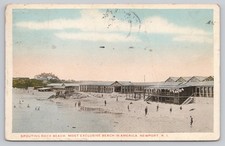 1927 Spouting Rock Beach Newport RI Exclusive Beach Tichnor Postcard picture