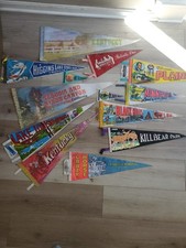 13  vintage Felt pennants lot Canada USA picture