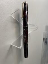 Parker 1st Year Striped Duofold Duovac Red Pearl - 14 k fine nib picture