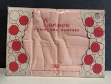 New Sealed Vintage Cannon Combspun Percale Pink Double Sheeet USA 81x108 picture