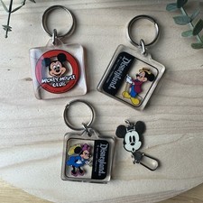 VTG 1990s Disneyland Mickey Minnie Keychains Charms 2-2.75 Inch 4 Item Lot EUC picture