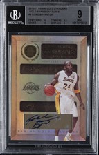 2010-11 PANINI GOLD STANDARD GOLD BAR SIGNATURES KOBE BRYANT BGS 9 picture