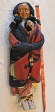 Vintage 50’s Skookum Native American Indian Squaw With Papoose Doll picture
