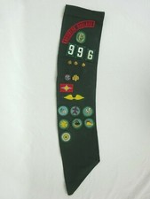 Vintage Girl Scout Sash Merit Badges Patches & Pins ~ Northern Oakland 996 picture