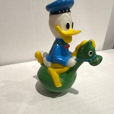 Vintage Gabriel Disney Donald Duck Figurine Riding Rocking Horse 3