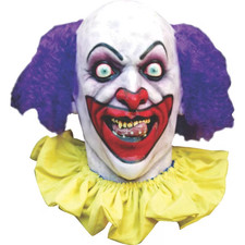 Ghoulish Productions ''Lust Clown'' mask Overhead full face & neck latexmask NWT picture