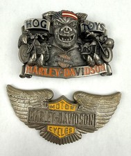 Harley Davidson Belt Buckle Lot Righteous Products 1973 & 1991 Baron USA **Read* picture