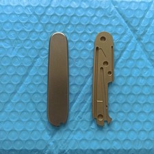 New 1 Pair Brass Handle Scales for 91 mm Victorinox Swiss Army picture