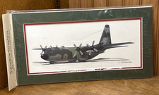 Squadron Graphics C-130 Hercules Transport Airplane Matted Print 10.5