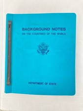 US Department Of State: Country Background Notes 1967-1970 Binder, 200 + Reports picture