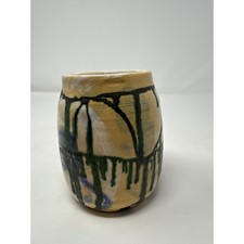 Vtg 1971 Lukos Pottery Vase Madonna House Combermere Ontario - MCM Canadian Art picture