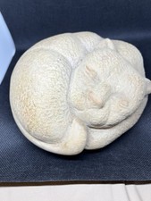 Vintage Alva Museum Replicas Cat Stone Sculpture 1971 Signed picture