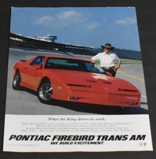 1986 Print Ad Pontiac Firebird Trans Am Red Car Richard Petty Racetrack Speedway picture