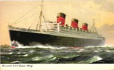 Vintage Postcard- Cunard R.M.L. 'Queen Mary' Early 1900s picture