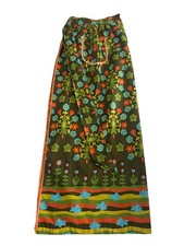 Vintage Style Floral Kitchen Apron ~ Hippy Flower Power Cotton MCM picture