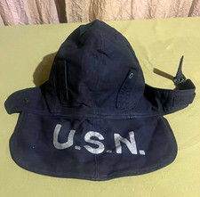 Vtg WWII USN Deck cap Contract NXss 22361 Militaria Cap Hat Size 7 1/4 picture