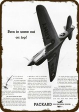 1942 PACKARD P-40 Warhawk WWII Fighter Airplane DECORATIVE REPLICA METAL SIGN picture