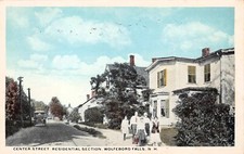 Wolfeboro Falls NH Center Street 1920s New England Architecture Vtg Postcard D23 picture