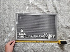 ( ..Ok , but first coffee ) Rubber no drip mat no spill rubber bar mat 18