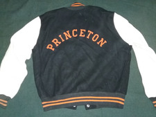 Vintage Princeton University Wool and Leather Varsity Jacket HTF RARE XL VGC picture