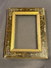 Small Antique Victorian Period Eastlake Carved Grain Paint Gesso Frame picture