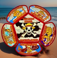 NSA TWIN RIVERS COUNCIL 19 OA 2026 JAMBOREE 6-PATCH PIRATE SHIP ANIME ONE PIECE picture