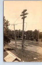 RPPC Real Photo Postcard Oklahoma Pond Creek 1932 AZO Arrows up & Down picture