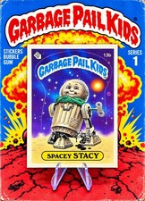 AUTHENTIC 1985 SERIES 1 Topps GARBAGE PAIL KIDS Spacey Stacy 13b Sticker Card picture