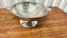 Vintage A.E. Poston & Co Hammered English Pewter Footed Bowl picture