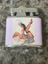 Rare Vintage 1950’s Gil Elvgren Lucky Dog PIN UP Lighter Burlesque BIKINI Japan picture