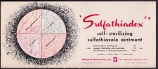 William R Warner Sulfathiadox Sulfathiazole Ointment drug company blotter 1944 picture