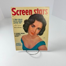 Vintage Screen Stars Magazine March 1958 Elizabeth Taylor Cover picture