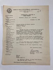1953 Signed Letter Dr Wilfred C Hulse AGPA Group Psychotherapy Toronto Conferenc picture