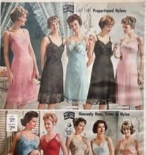 VTG 1959 Carol Brent Nylon Slips & Petticoats Original Print Ad 23x33cm MWCF 280 picture