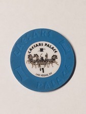 1.00 Chip Caesars Palace White Ctr Las Vegas Nevada picture