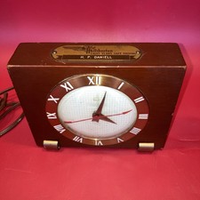 Vintage Halliburton Employee Service Award Telechron Clock Tested Works MCM picture