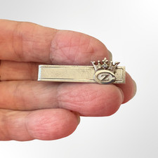 Crown Zellerbach 30 Year Service Pin Tie Clasp- 14K White Gold & Sterling picture