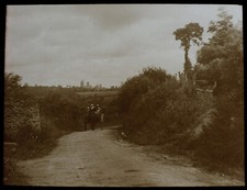 DISTANT VIEW OF COUTANCES FRANCE DATED 1912 PHOTO Magic Lantern Slide  picture