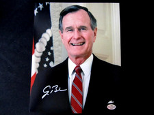 GEORGE H.W. BUSH Signed Photo Autographed 8x10 PRESIDENTIAL 41st President COA picture