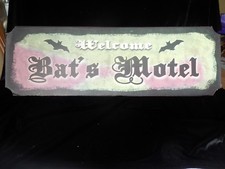 Bat's Motel Novelty Metal Welcome Sign  24