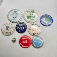 Vintage US Navy Ship Pinback Lot USS Theodore Roosevelt CVN-71 Virginia CGN-38 picture