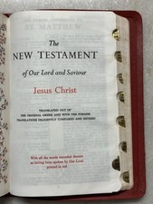 1960s Holy Bible References Red Letter Edition King James Self Pronouncing Ed picture