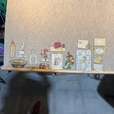Vintage Victorian Die Cut Paper Ephemera Lot Greeting Cards Easter Valentine picture