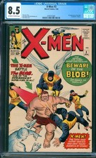 X-men 3 CGC 8.5 1st Blob OW/W Pages Stan Lee Jack Kirby picture