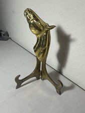 Vintage PM Craft 1967 Brass Horse Head Sculpture Figurine Paperweight Bookend picture